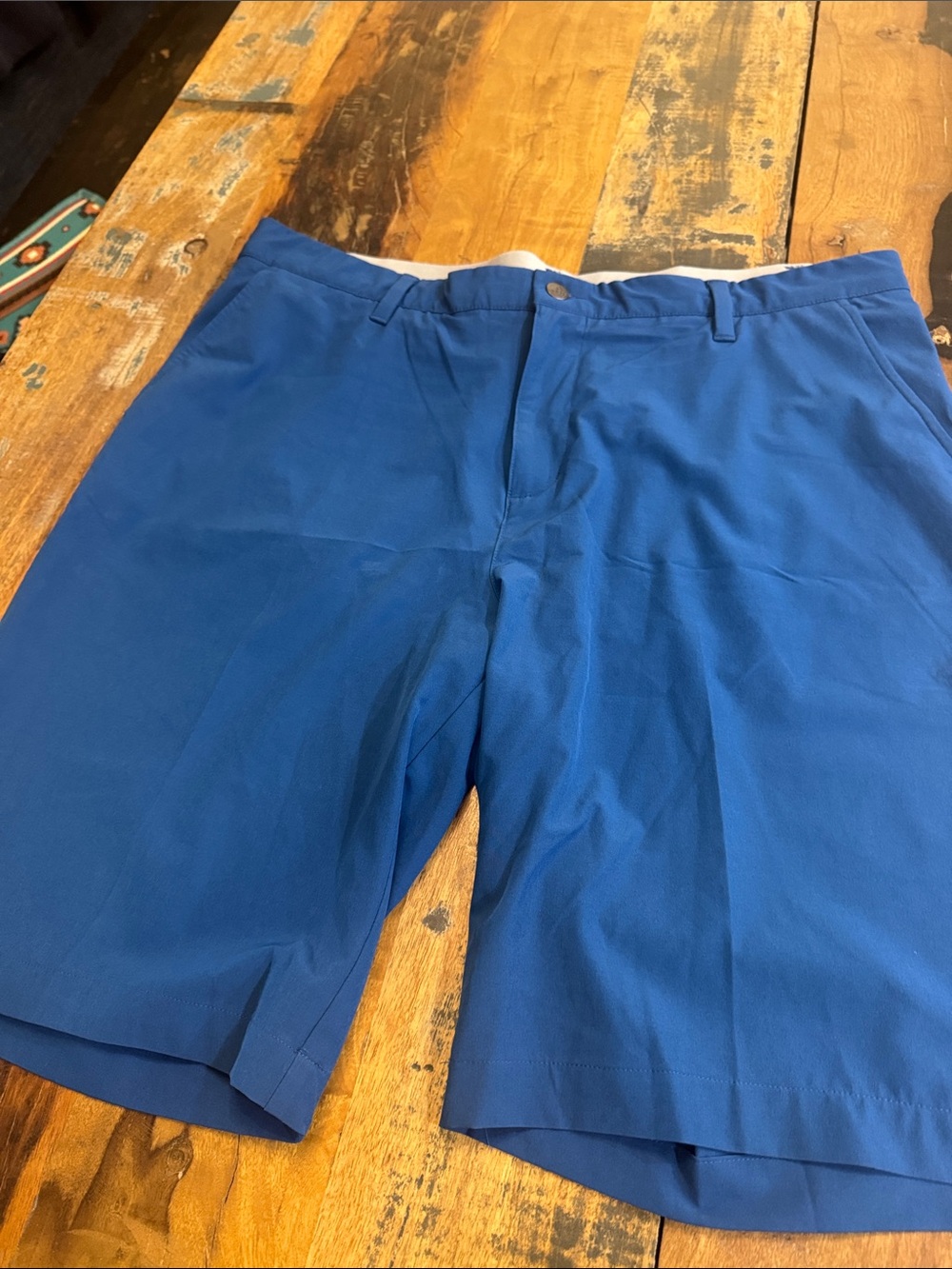 Men's Blue Adidas golf shorts